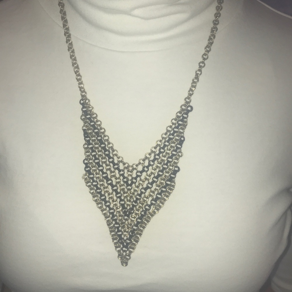 Faux gold and black necklace